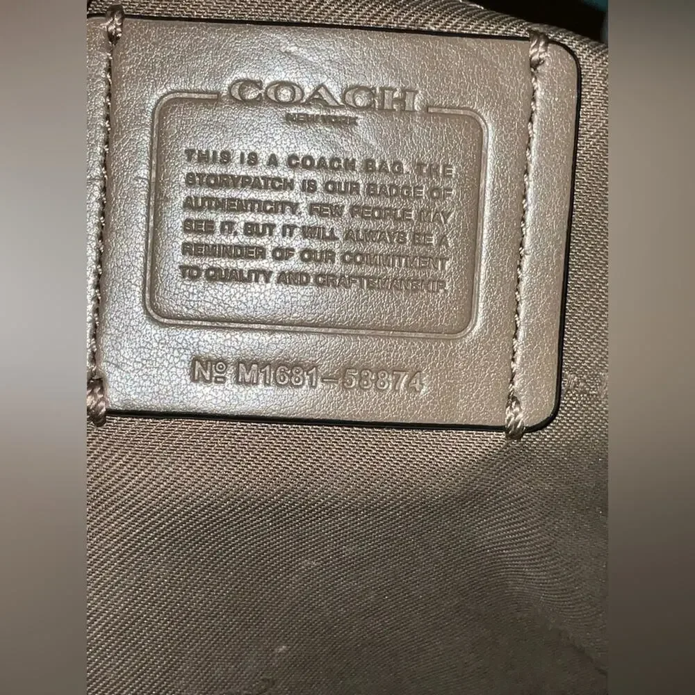 Coach Prairie Satchel Taupe Pebbled Leather Boho Minimalist Bag GUC east west